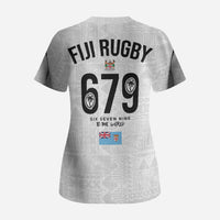 Fijian Rugby Scrub Top Six Seven Nine to The World - Tapa Pattern LT03 - Polynesian Pride
