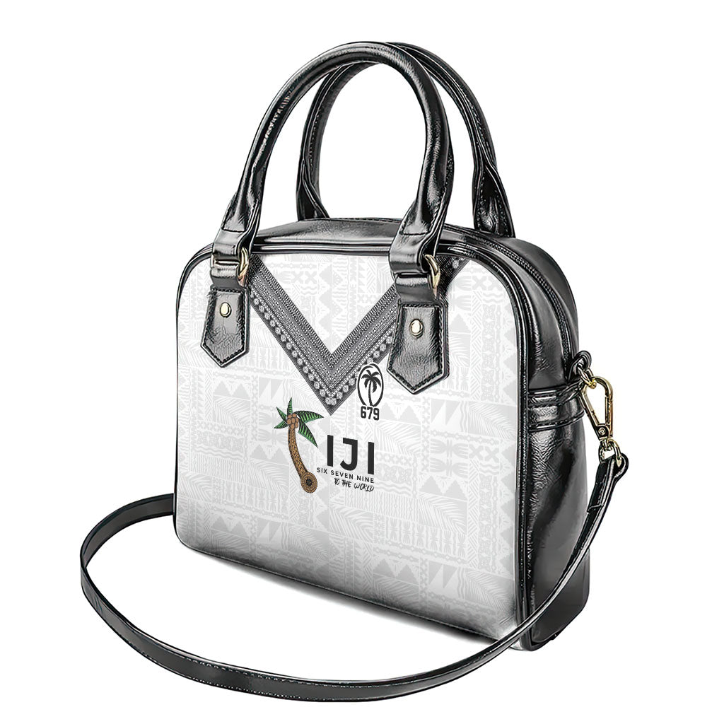 Fijian Rugby Shoulder Handbag Six Seven Nine to The World - Tapa Pattern
