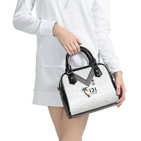 Fijian Rugby Shoulder Handbag Six Seven Nine to The World - Tapa Pattern