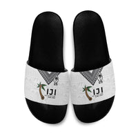 Fijian Rugby Slide Sandals Six Seven Nine to The World - Tapa Pattern