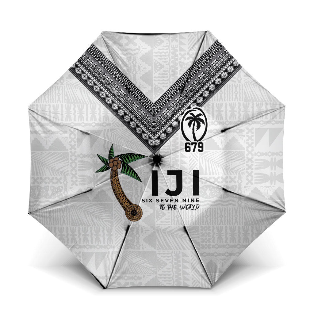 Fijian Rugby Umbrella Six Seven Nine to The World - Tapa Pattern