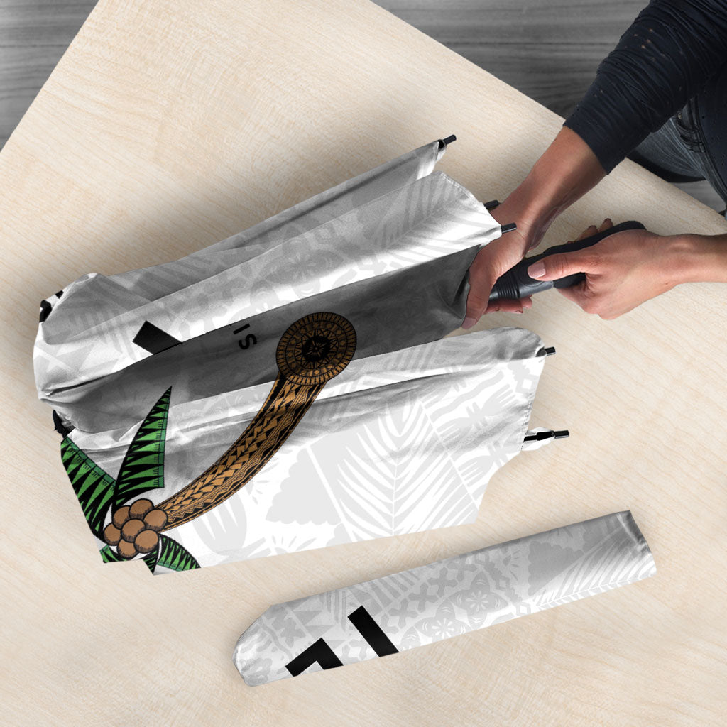 Fijian Rugby Umbrella Six Seven Nine to The World - Tapa Pattern
