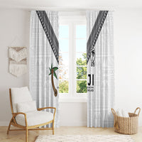 Fijian Rugby Window Curtain Six Seven Nine to The World - Tapa Pattern