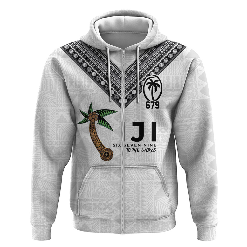 Fijian Rugby Zip Hoodie Six Seven Nine to The World - Tapa Pattern LT03 Zip Hoodie Multicolor - Polynesian Pride