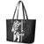 Hawaii Lanai Island Leather Tote Bag Hawaiian King and Kakau Symbols Abstract Shoulder Tattoo LT03 - Polynesian Pride