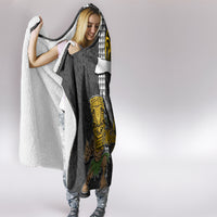 Hawaii Molokai Island Hooded Blanket Hawaiian Warrior and Kakau Symbols Abstract Tattoo LT03 - Polynesian Pride