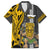 Custom Hawaii Molokai Island Hawaiian Shirt Hawaiian Warrior and Kakau Symbols Abstract Tattoo LT03 Yellow - Polynesian Pride