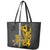 Custom Hawaii Molokai Island Leather Tote Bag Hawaiian Warrior and Kakau Symbols Abstract Tattoo LT03 - Polynesian Pride