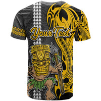 Custom Hawaii Molokai Island T Shirt Hawaiian Warrior and Kakau Symbols Abstract Tattoo LT03 - Polynesian Pride