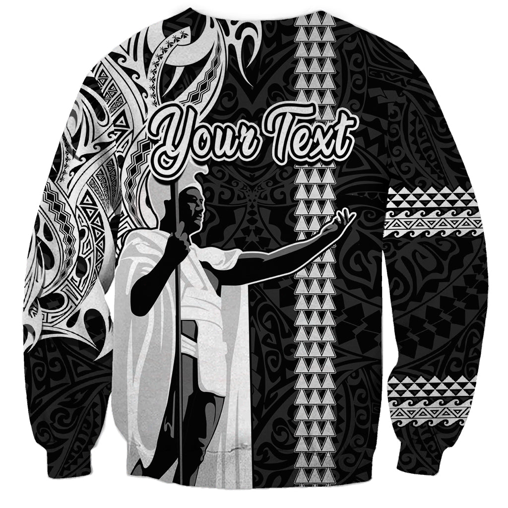 Custom Hawaii Molokai Island Sweatshirt Hawaiian King and Kakau Symbols Abstract Shoulder Tattoo LT03 - Polynesian Pride