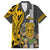 Hawaii Niihau Island Hawaiian Shirt Hawaiian Warrior and Kakau Symbols Abstract Tattoo LT03 Yellow - Polynesian Pride