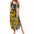 Hawaii Niihau Island Summer Maxi Dress Hawaiian Warrior and Kakau Symbols Abstract Tattoo LT03 Women Yellow - Polynesian Pride