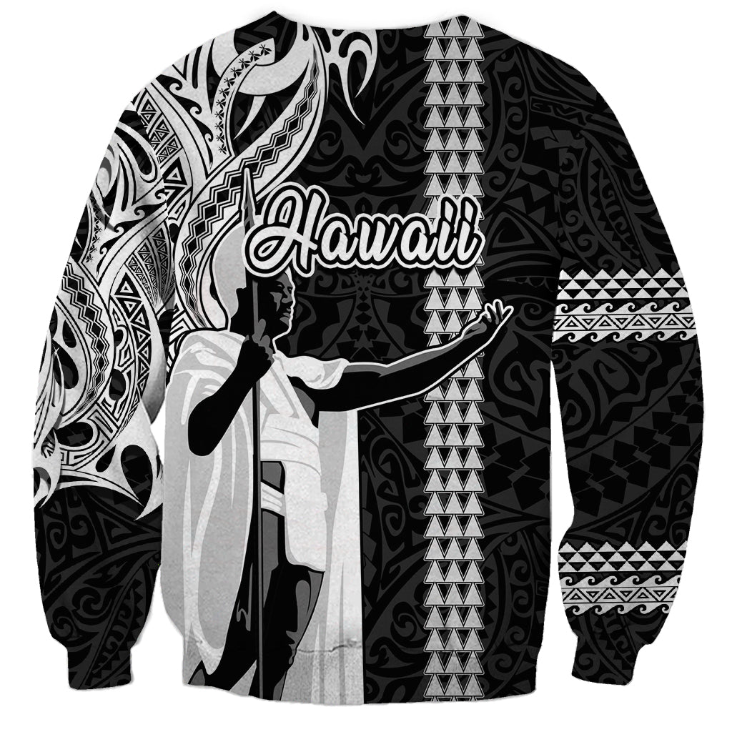 Hawaii Niihau Island Sweatshirt Hawaiian King and Kakau Symbols Abstract Shoulder Tattoo LT03 - Polynesian Pride