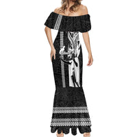 Custom Hawaii Niihau Island Mermaid Dress Hawaiian King and Kakau Symbols Abstract Shoulder Tattoo LT03 - Polynesian Pride