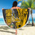 Hawaii Oahu Island Beach Blanket Hawaiian Warrior and Kakau Symbols Abstract Tattoo LT03 - Wonder Print Shop