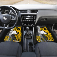 Custom Hawaii Oahu Island Car Mats Hawaiian Warrior and Kakau Symbols Abstract Tattoo LT03 - Polynesian Pride