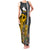 Custom Hawaii Oahu Island Family Matching Tank Maxi Dress and Hawaiian Shirt Hawaiian Warrior and Kakau Symbols Abstract Tattoo LT03 Mom's Dress Yellow - Polynesian Pride