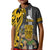 Custom Hawaii Oahu Island Kid Polo Shirt Hawaiian Warrior and Kakau Symbols Abstract Tattoo LT03 Kid Yellow - Polynesian Pride