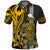 Custom Hawaii Oahu Island Polo Shirt Hawaiian Warrior and Kakau Symbols Abstract Tattoo LT03 Yellow - Polynesian Pride