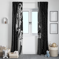 Hawaii Oahu Island Window Curtain Hawaiian King and Kakau Symbols Abstract Shoulder Tattoo LT03 - Polynesian Pride