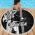 Custom Hawaii Oahu Island Beach Blanket Hawaiian King and Kakau Symbols Abstract Shoulder Tattoo LT03 - Wonder Print Shop