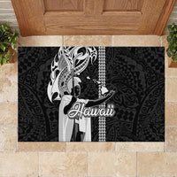 Hawaii Kahoolawe Island Rubber Doormat Hawaiian King and Kakau Symbols Abstract Shoulder Tattoo LT03 - Polynesian Pride