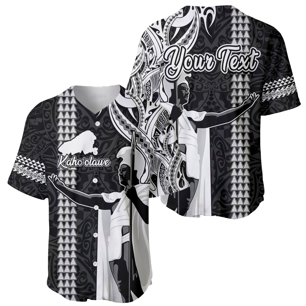 Custom Hawaii Kahoolawe Island Baseball Jersey Hawaiian King and Kakau Symbols Abstract Shoulder Tattoo LT03 - Polynesian Pride