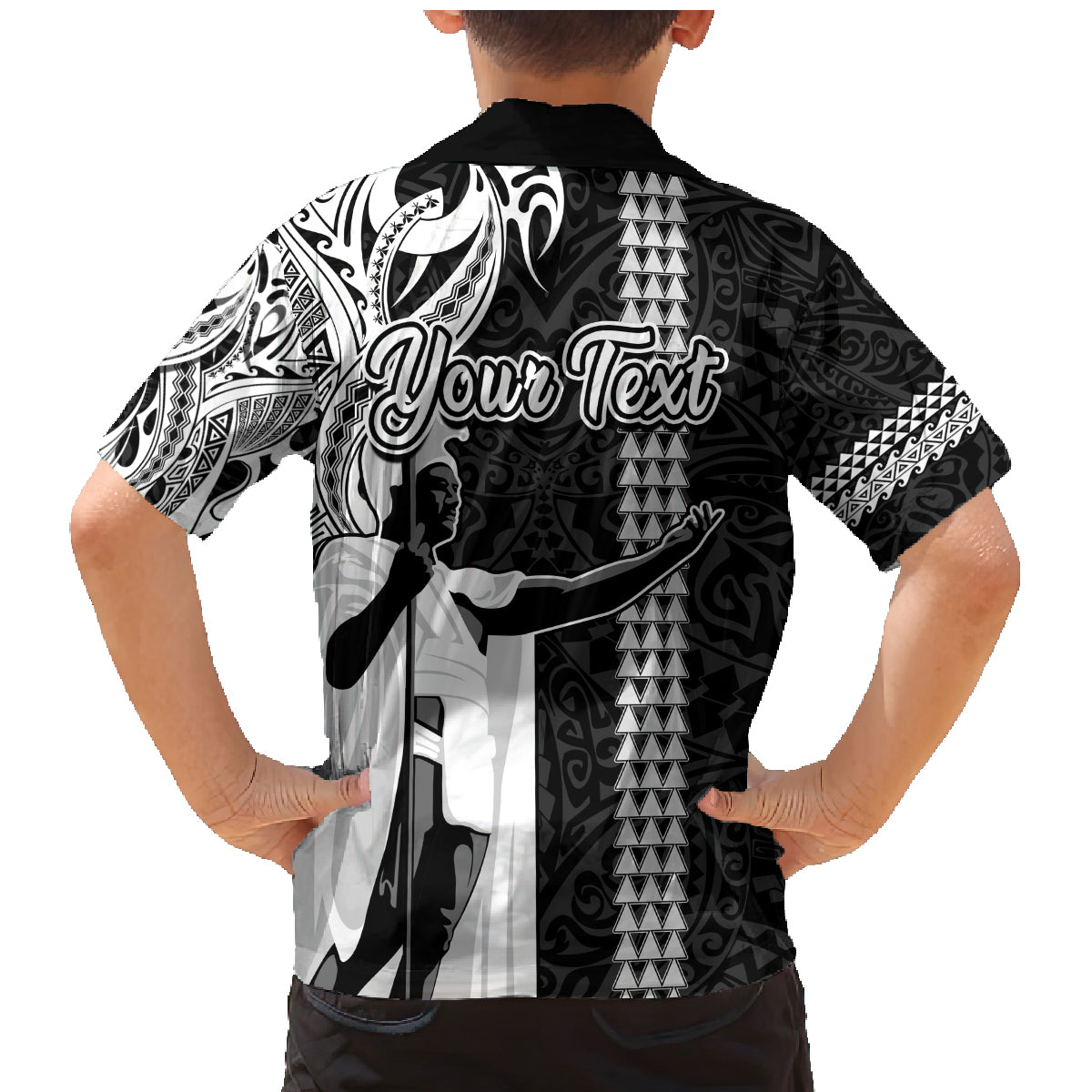 Custom Hawaii Kahoolawe Island Family Matching Mermaid Dress and Hawaiian Shirt Hawaiian King and Kakau Symbols Abstract Shoulder Tattoo LT03 - Polynesian Pride