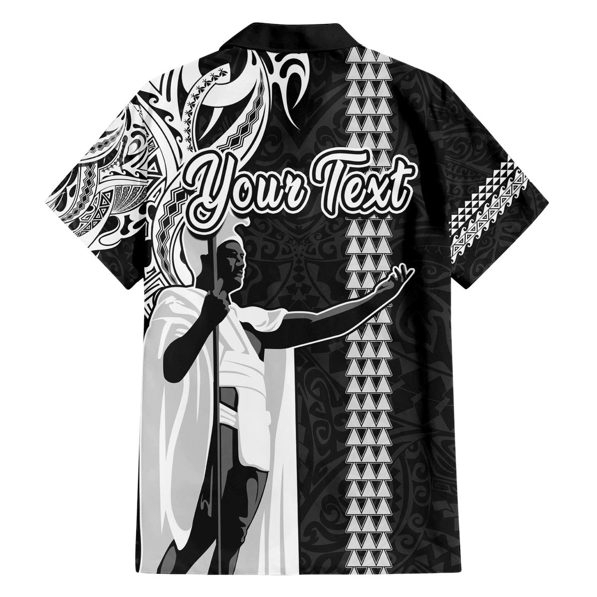 Custom Hawaii Kahoolawe Island Hawaiian Shirt Hawaiian King and Kakau Symbols Abstract Shoulder Tattoo LT03 - Polynesian Pride