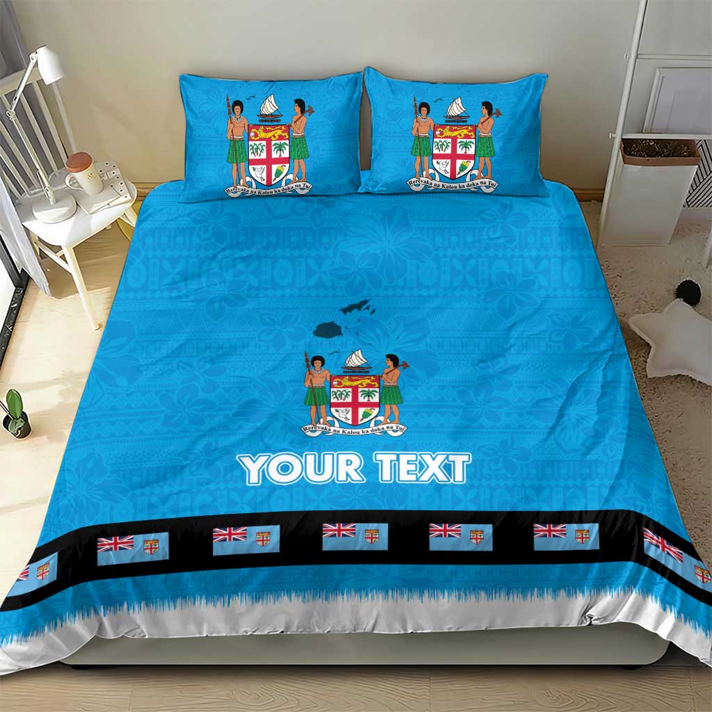 Fiji Merry Christmas Bedding Set Santa Suit Style With Tapa Tribal Pattern