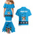 Fiji Merry Christmas Couples Matching Mermaid Dress and Hawaiian Shirt Santa Suit Style With Tapa Tribal Pattern