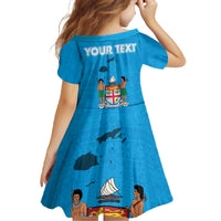 Fiji Merry Christmas Family Matching Off The Shoulder Long Sleeve Dress and Hawaiian Shirt Santa Suit Style With Tapa Tribal Pattern