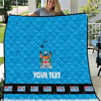 Fiji Merry Christmas Quilt Santa Suit Style With Tapa Tribal Pattern