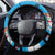 Fiji Merry Christmas Steering Wheel Cover Santa Suit Style With Tapa Tribal Pattern