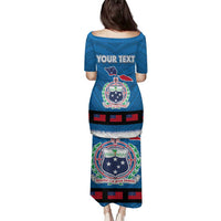 Samoa Merry Christmas Family Matching Puletasi and Hawaiian Shirt Santa Suit Style With Tatau Tattoo Pattern