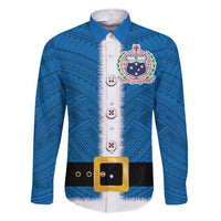 Samoa Merry Christmas Family Matching Short Sleeve Bodycon Dress and Hawaiian Shirt Santa Suit Style With Tatau Tattoo Pattern