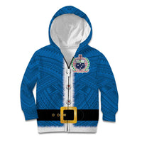 Samoa Merry Christmas Kid Hoodie Santa Suit Style With Tatau Tattoo Pattern