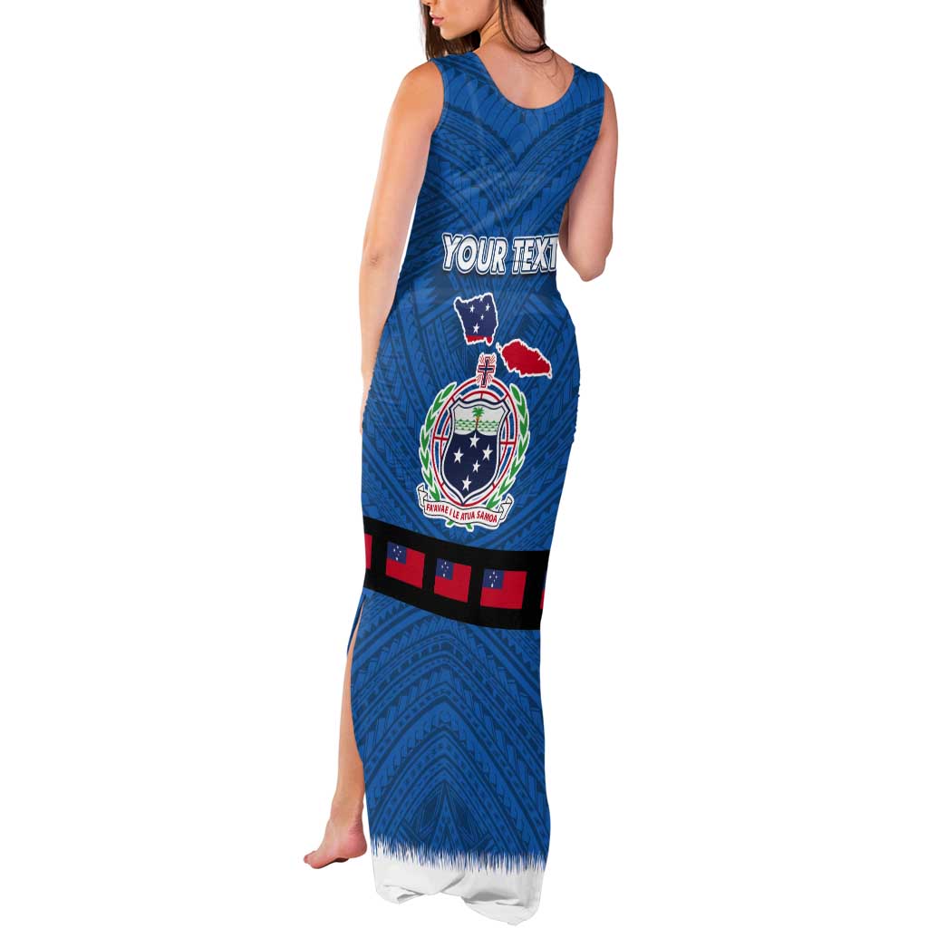 Samoa Merry Christmas Tank Maxi Dress Santa Suit Style With Tatau Tattoo Pattern