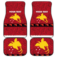 Papua New Guinea Merry Christmas Car Mats Santa Suit Style With Melanesian Pattern