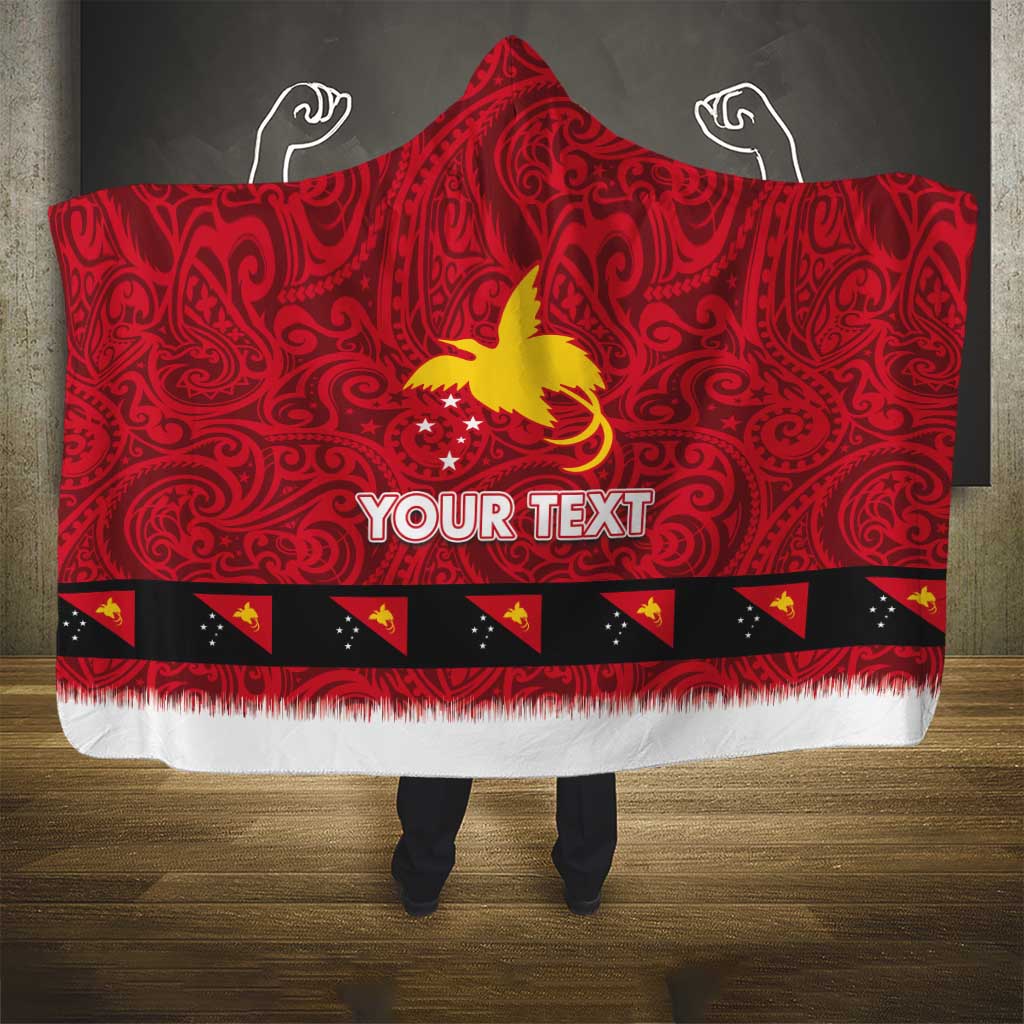 Papua New Guinea Merry Christmas Hooded Blanket Santa Suit Style With Melanesian Pattern