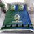 Solomon Islands Merry Christmas Bedding Set Santa Suit Style With Melanesian Pattern