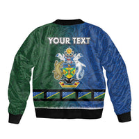 Solomon Islands Merry Christmas Bomber Jacket Santa Suit Style With Melanesian Pattern