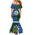 Solomon Islands Merry Christmas Mermaid Dress Santa Suit Style With Melanesian Pattern