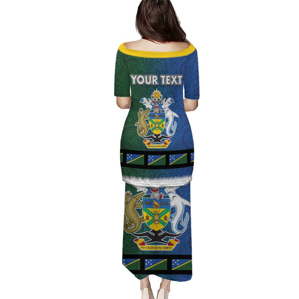 Solomon Islands Merry Christmas Puletasi Santa Suit Style With Melanesian Pattern