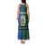 Solomon Islands Merry Christmas Tank Maxi Dress Santa Suit Style With Melanesian Pattern