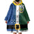 Solomon Islands Merry Christmas Wearable Blanket Hoodie Santa Suit Style With Melanesian Pattern