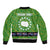 Cook Islands Merry Christmas Bomber Jacket Santa Suit Style With Polynesian Pattern