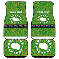 Cook Islands Merry Christmas Car Mats Santa Suit Style With Polynesian Pattern