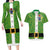 Cook Islands Merry Christmas Couples Matching Long Sleeve Bodycon Dress and Hawaiian Shirt Santa Suit Style With Polynesian Pattern