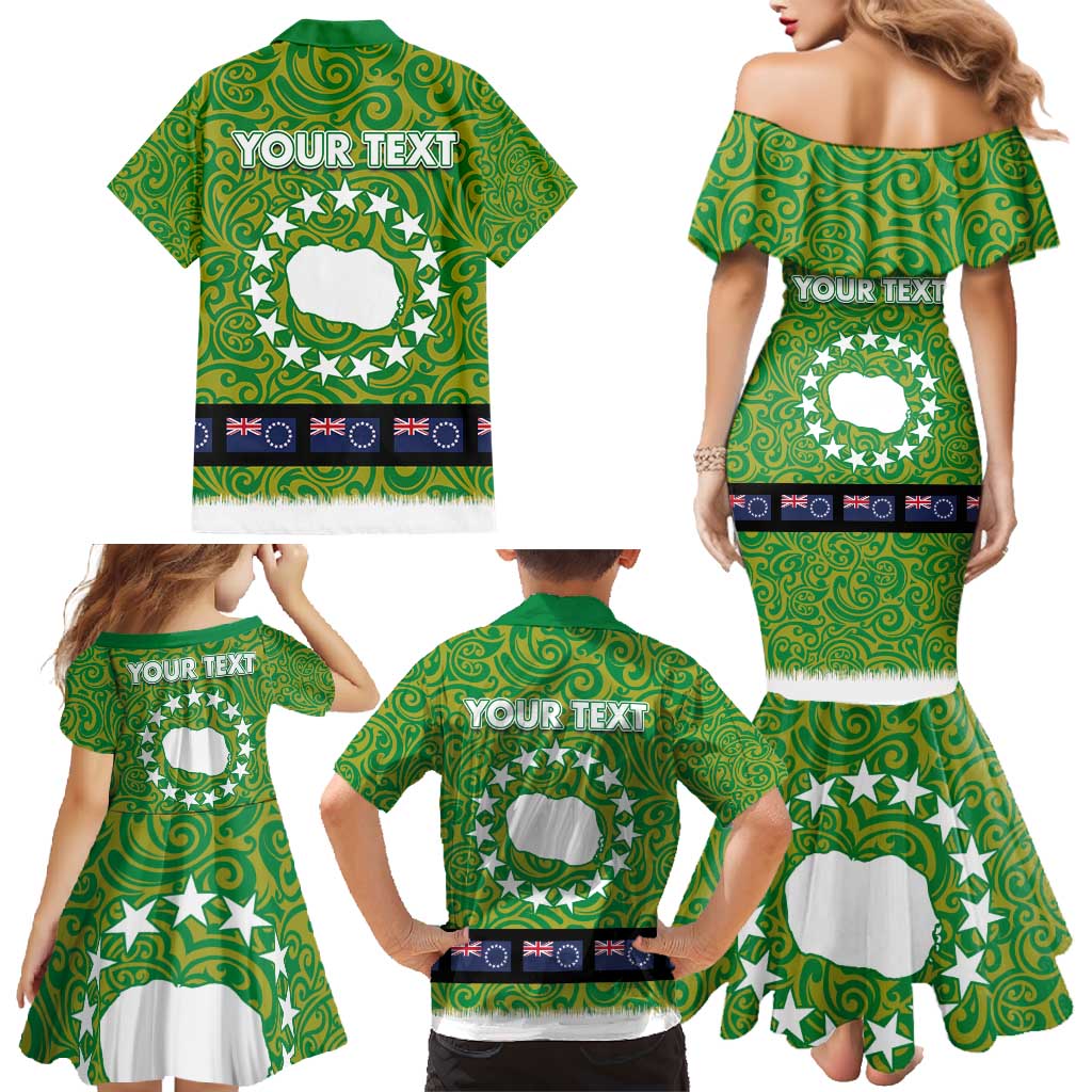 Cook Islands Merry Christmas Family Matching Mermaid Dress and Hawaiian Shirt Santa Suit Style With Polynesian Pattern LT03 - Polynesian Pride